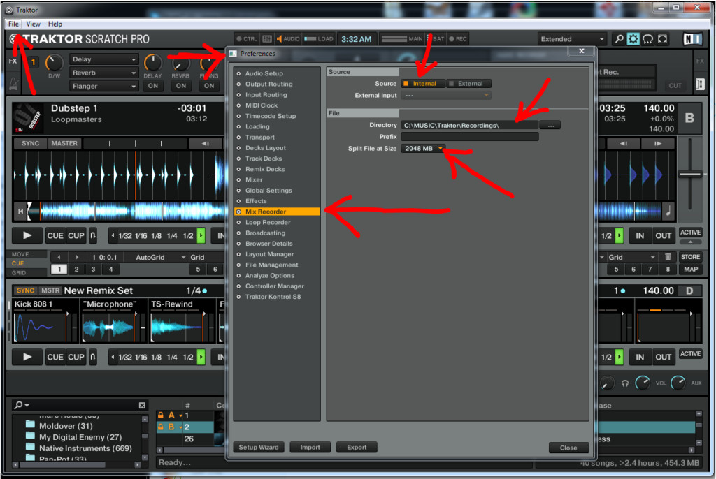 setup traktor scratch pro 2